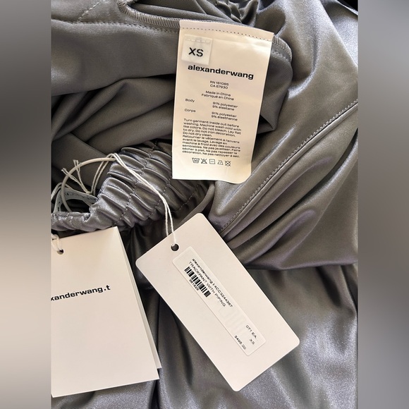 NWT Alexander Wang Satin Jersey Track Pants With Piping XS - Picture 5 of 17